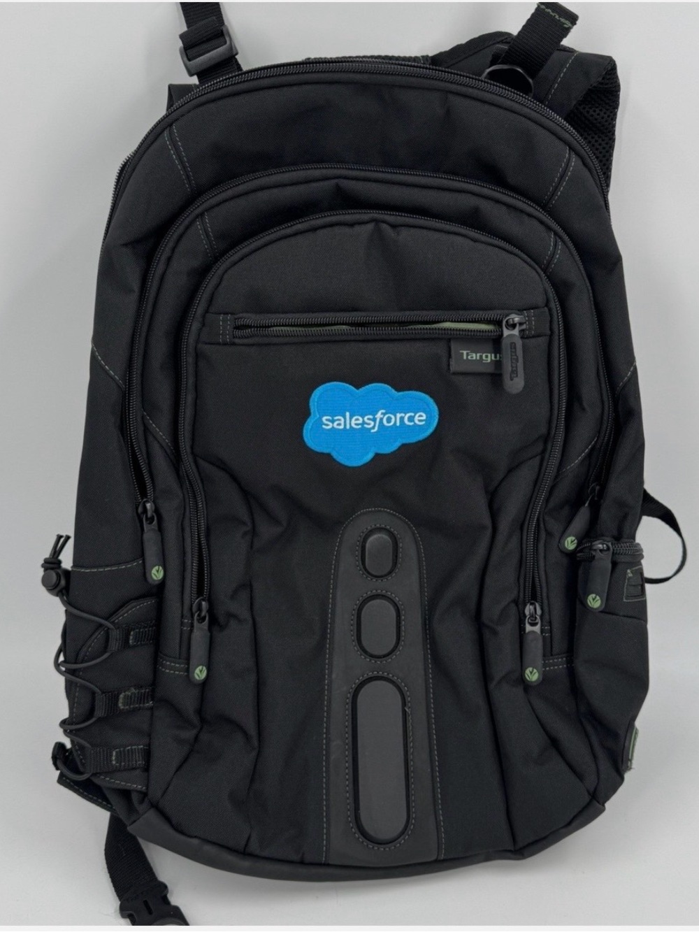 Targus Black Backpack with Blue Salesforce Logo